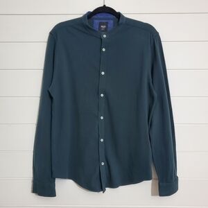 R&B Men's Long-Sleeve with Mandarin Neck Slim Fit Shirt. Size‎ XL